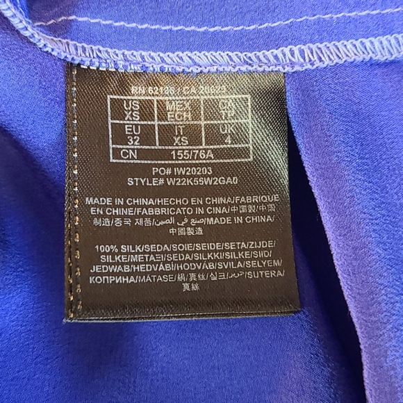 Guess "Lexy" Blue Ombre Silk High-Low Maxi Dress - Picture 8 of 8